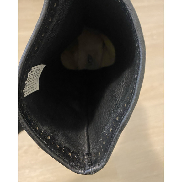 UGG Cary Black Suede Leather Lace up Block Heel Mid Calf Boots 6 1005949 - Picture 10 of 12